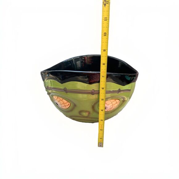 Frankenstein 12” W Large Ceramic Bowl Candy Halloween Decor Green Home Decor - Picture 8 of 10